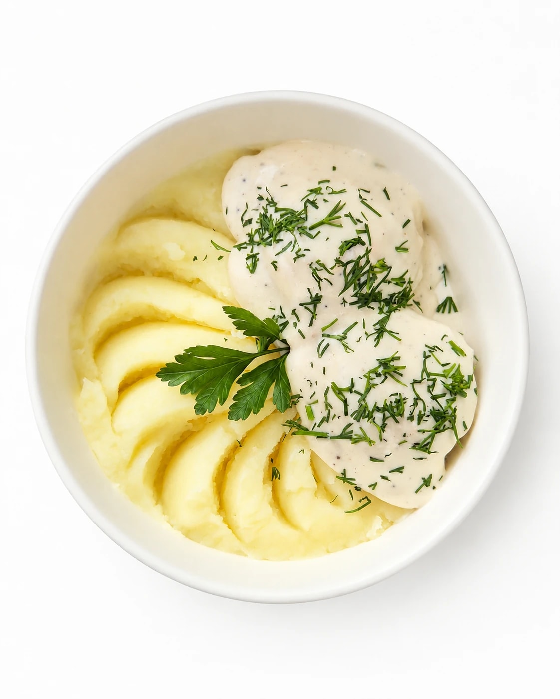 Куриные тефтели с пюре